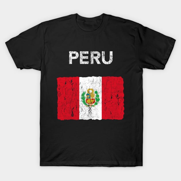 Vintage Peru Flag - Peruvian Flag T-Shirt by vladocar